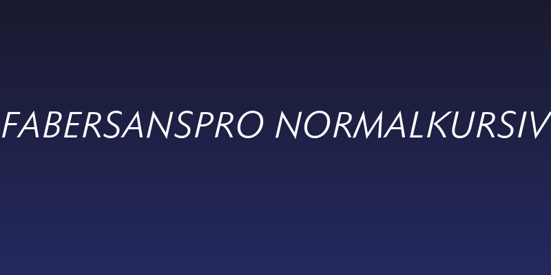 FaberSansPro-NormalKursiv Social Header