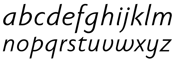 FaberSansPro-NormalKursiv フォント 小文字