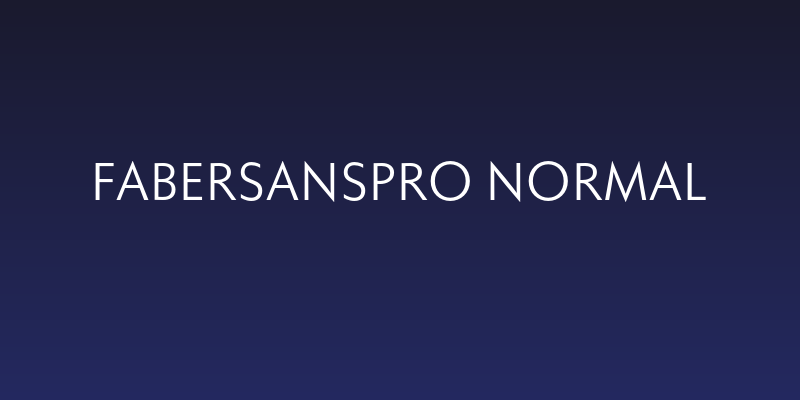 FaberSansPro-Normal Social Header