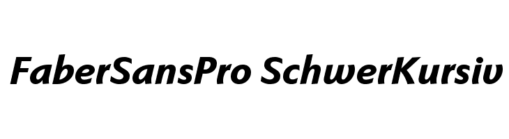FaberSansPro-SchwerKursiv Font