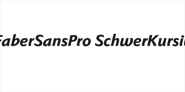 FaberSansPro-SchwerKursiv Logo