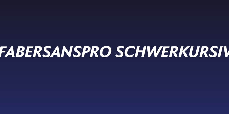 FaberSansPro-SchwerKursiv Social Header