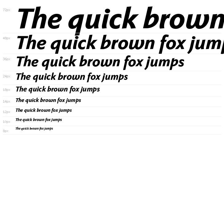 FaberSansPro-SchwerKursiv Waterfall