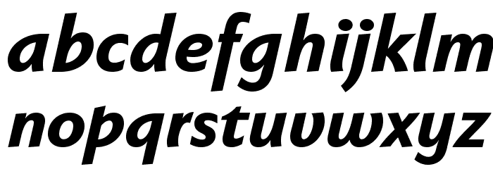 FaberSansPro-SchwerKursiv Font LOWERCASE