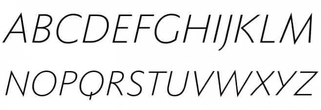 FaberSansStd-46LeichtKursiv フォント 大文字