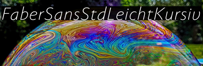 FaberSansStd-46LeichtKursiv Example 1
