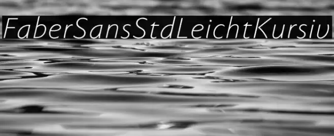 FaberSansStd-46LeichtKursiv Font examples
