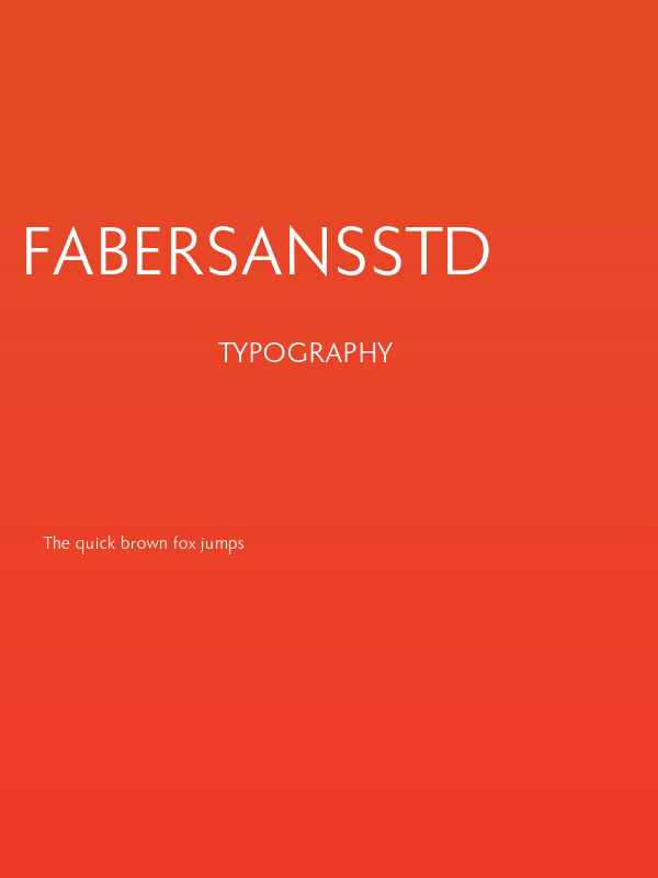 FaberSansStd-55Normal Poster