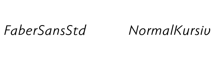 FaberSansStd-56NormalKursiv  Frei Schriftart Herunterladen