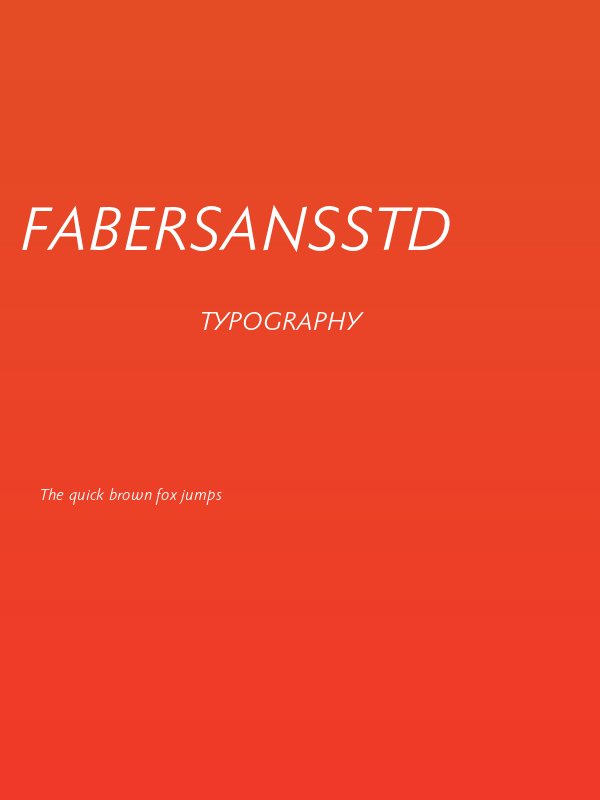 FaberSansStd-56NormalKursiv Poster