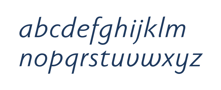 FaberSansStd-56NormalKursiv Lowercase