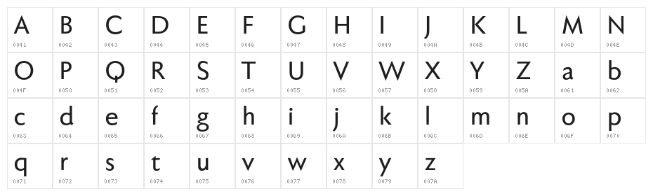 FaberSansStd-65Kraeftig Character Map