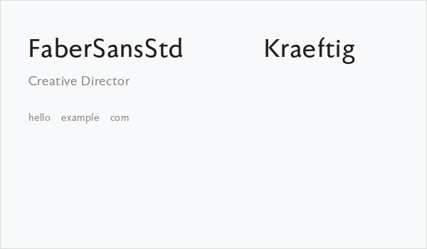 FaberSansStd-65Kraeftig Business Card