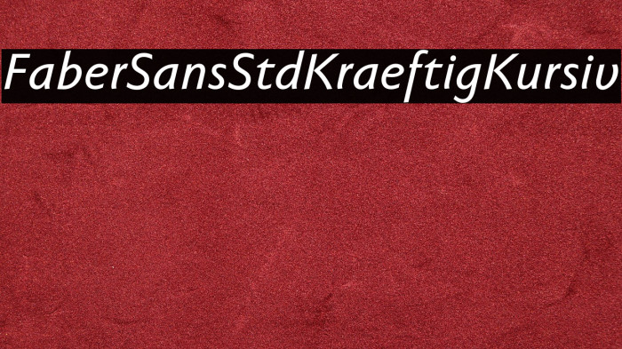FaberSansStd-66KraeftigKursiv Example 2