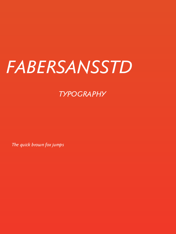 FaberSansStd-66KraeftigKursiv Poster