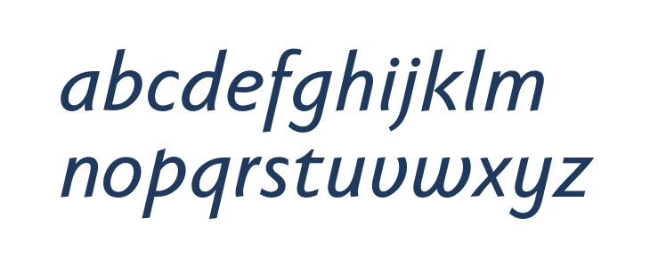 FaberSansStd-66KraeftigKursiv Lowercase