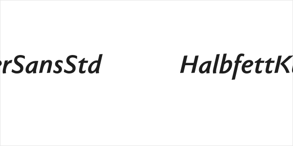 FaberSansStd-76HalbfettKursiv Logo