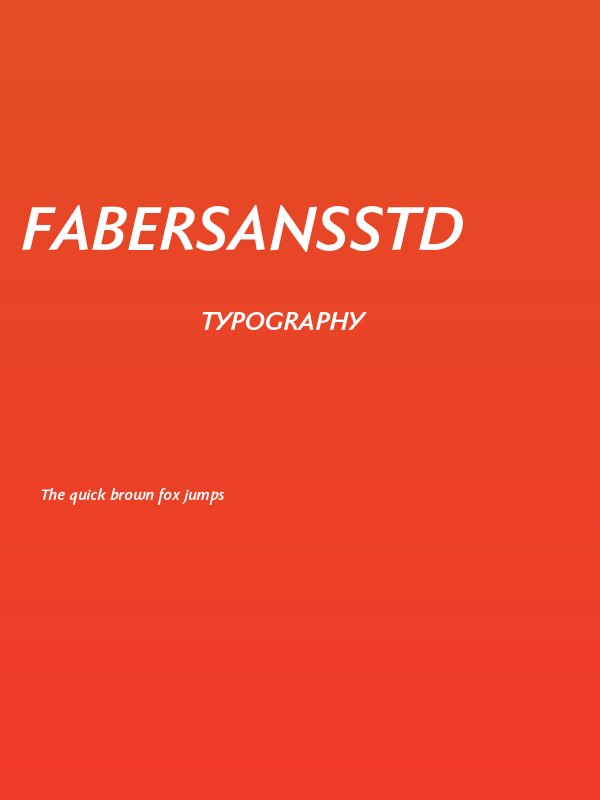 FaberSansStd-76HalbfettKursiv Poster