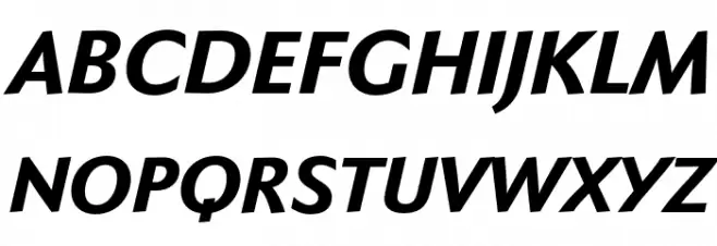 FaberSansStd-86SchwerKursiv Font Litere mari