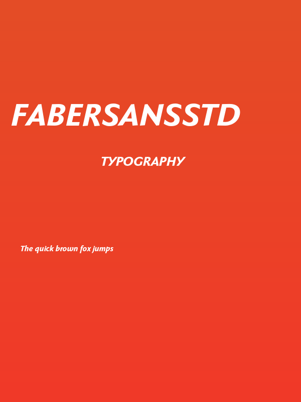 FaberSansStd-86SchwerKursiv Poster