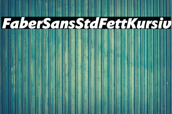 FaberSansStd-96FettKursiv Example 1