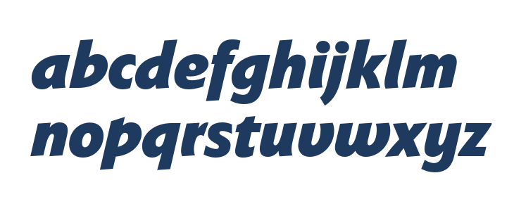 FaberSansStd-96FettKursiv Lowercase