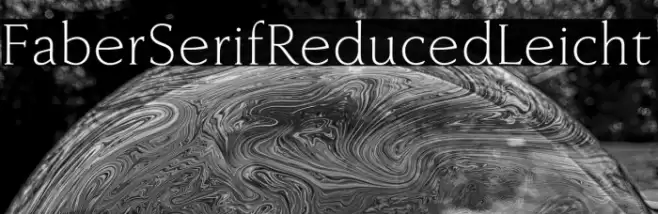 FaberSerifReduced-45Leicht Font examples