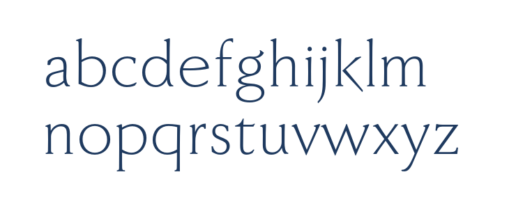 FaberSerifReduced-45Leicht Lowercase