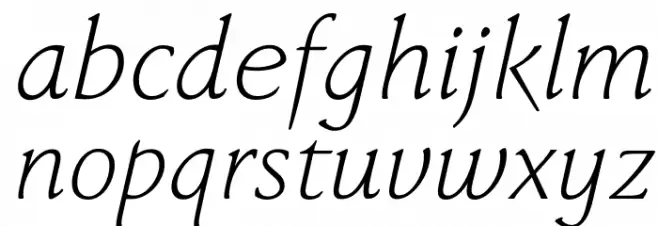 FaberSerifReduced-46LeichtKursiv फ़ॉन्ट लोअरकेस