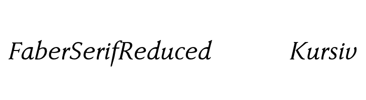 FaberSerifReduced-56Kursiv  font caratteri gratis