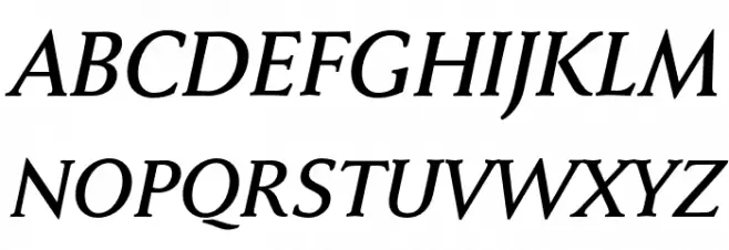 FaberSerifReduced-66KraftigKursiv Font UPPERCASE