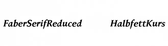 FaberSerifReduced-76HalbfettKurs  Скачать бесплатные шрифты