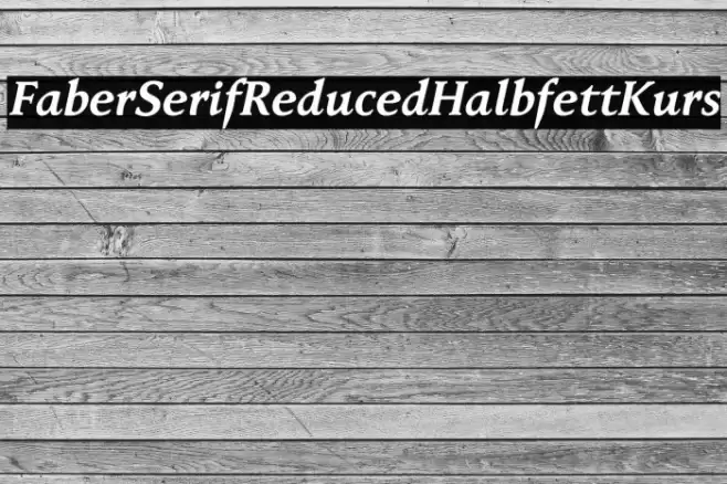 FaberSerifReduced-76HalbfettKurs Font examples