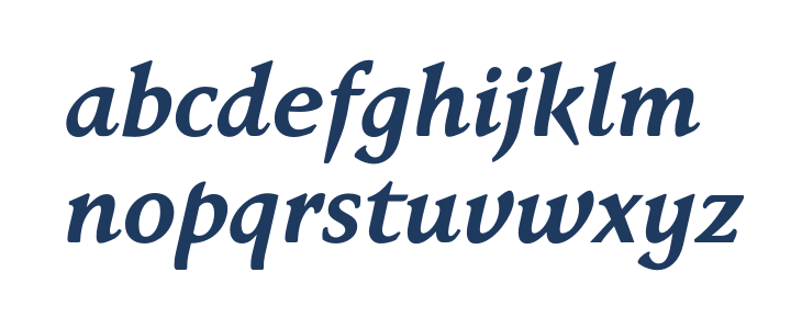FaberSerifReduced-76HalbfettKurs Lowercase