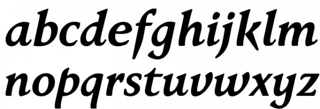 FaberSerifReduced-76HalbfettKurs Font LOWERCASE