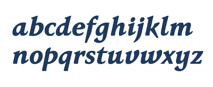 FaberSerifReduced-86SchwerKursiv Lowercase