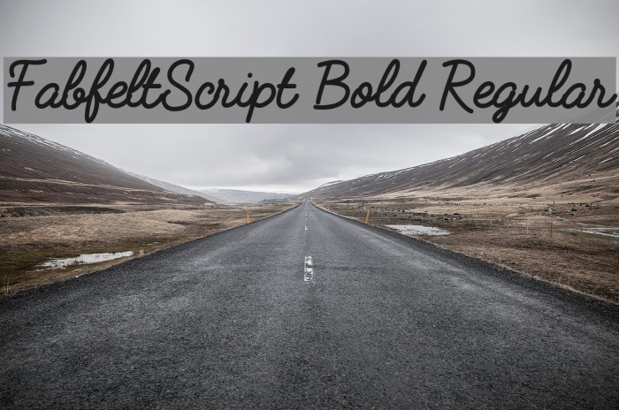 FabfeltScript Bold Regular Font examples
