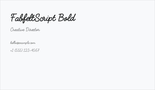 FabfeltScript Bold Business Card