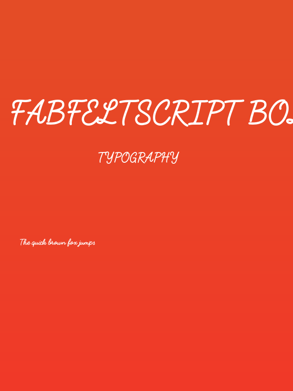 FabfeltScript Bold Poster