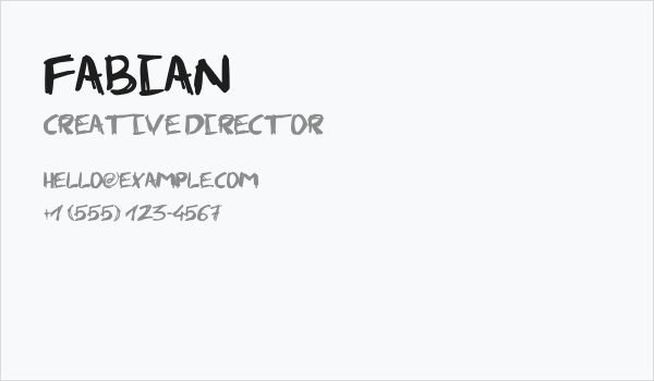 Fabian Business Card