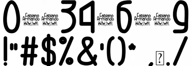 Fabiano Armando Bold Schriftart Anderer Schreiben