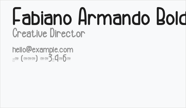 Fabiano Armando Bold Business Card