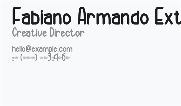 Fabiano Armando Extra Bold Business Card