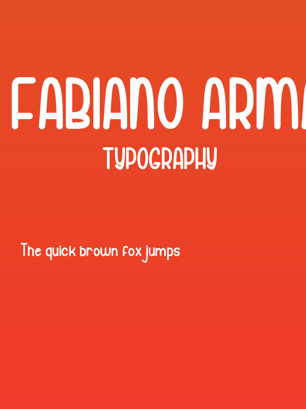 Fabiano Armando Extra Bold Poster