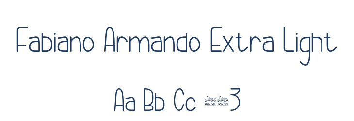 Fabiano Armando Extra Light Font Preview