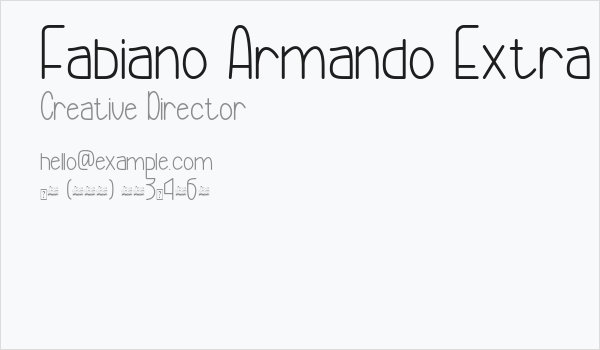 Fabiano Armando Extra Light Business Card