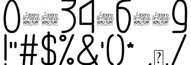 Fabiano Armando Light Schriftart Anderer Schreiben