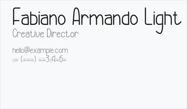 Fabiano Armando Light Business Card