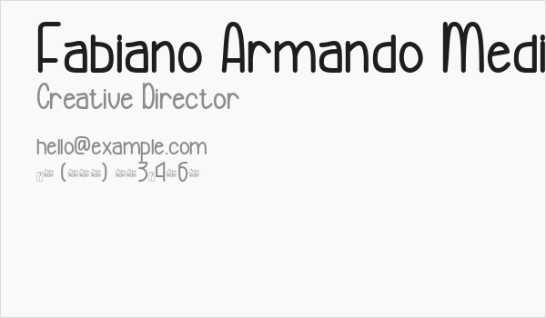Fabiano Armando Medium Business Card