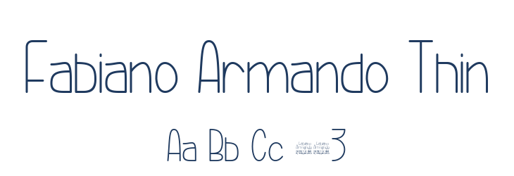 Fabiano Armando Thin Font Preview